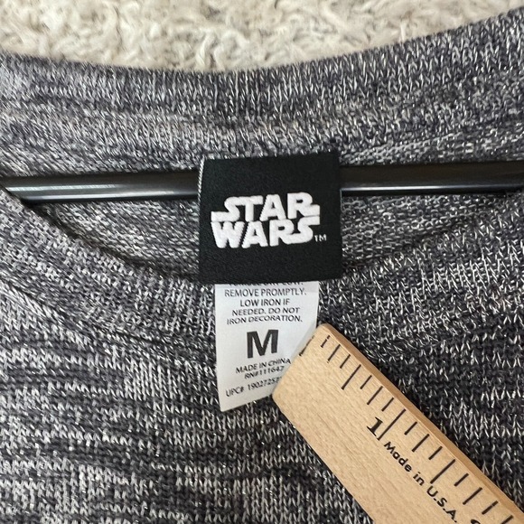 Star Wars Darth Vader Tunic Sweater Womens Medium Gray Black Sparkle Metallic - Picture 4 of 8